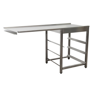 Saro afvoertafel voor vaatwasser links, 1 bak, 1600 mm
