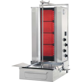 Potis Doner Gyros keramische grill, verstelbare branders - F CE4