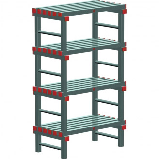 REA Euro stelling 1000x600x1450 mm. (bxdxh), 4 schappen