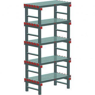 REA Euro stelling 1000x600x1450 mm. (bxdxh), 5 schappen