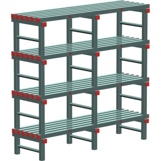 REA Euro stelling 1800x600x1750 mm. (bxdxh), 4 schappen