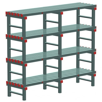 REA Euro stelling 2000x600x1300 mm. (bxdxh), 4 schappen