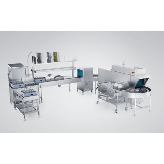 Rhima WD-6 Glass glazenspoelmachine met wasemcondensunit