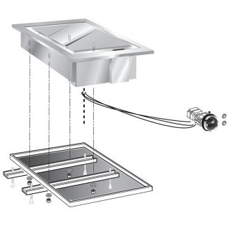 Gastro-inox roeder drop-in bakplaat 40 cm rvs glad