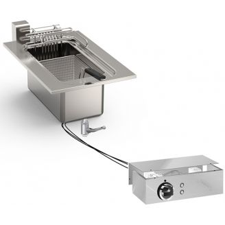 Gastro-inox roeder drop-in elektrische friteuse 10l 40cm 7,5kw met aansluitblok