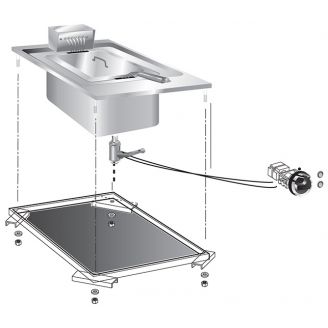 Gastro-inox roeder drop-in elektrische friteuse 10l 40cm 9kw