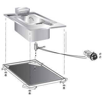 Gastro-inox roeder drop-in elektrische friteuse 10l 40cm 6kw