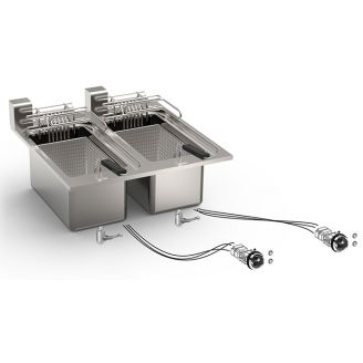 Gastro-inox roeder drop-in elektrische friteuse 10+10l 60cm 12kw