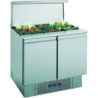 Roeder saladiëre, 2 deuren, 1 x 1/1 GN, 3 x 1/3 GN, 3 x 1/6 GN