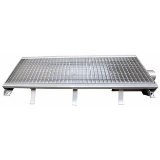 Vloergoot met zijuitloop 845 mm