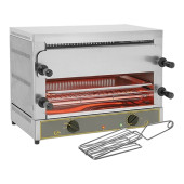Rollergrill Elektrische 2- zones salamander - met afgesloten lade