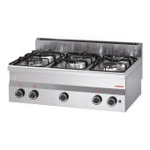 Modular 600 propaan 5-pits kooktafel - topunit