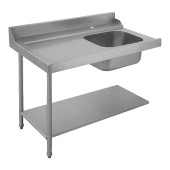 Voorspoeltafel links 1200 mm