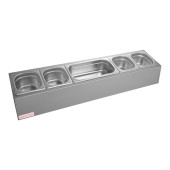 EMGA Garneerunit RVS 4x 1/6 GN + 1x 1/3 GN