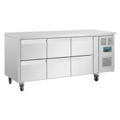 Polar RVS koelwerkbank - DA548 - 6 lades