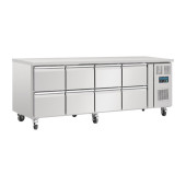 Polar RVS koelwerkbank - DA549 - 8 lades
