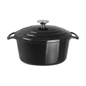 Vogue ronde braadpan zwart, 3,2ltr - 20,5cm