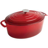 Vogue ovale braadpan rood, 5ltr, 11cm(h)x24,3cm(b)x29,5cm(d)