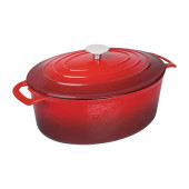 Vogue ovale braadpan rood 6 liter