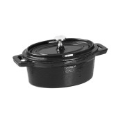 Vogue gietijzeren mini ovale braadpan zwart
